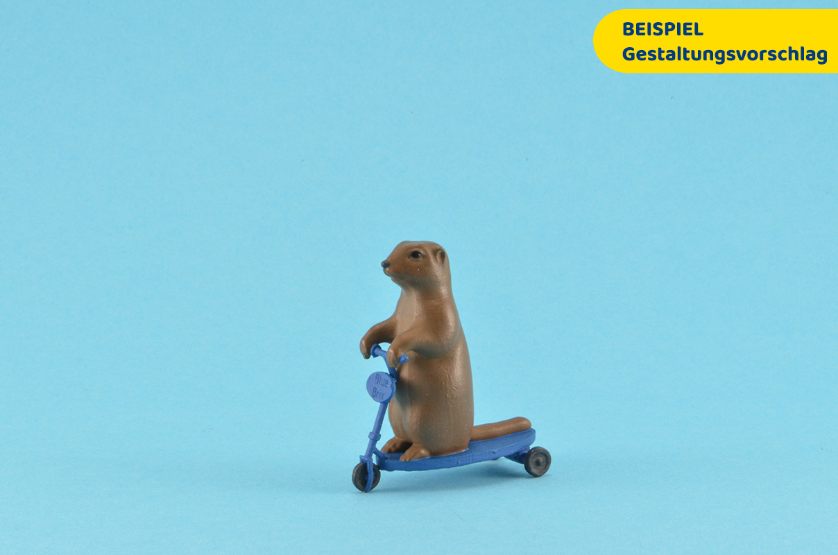 Murmeltier auf Scooter